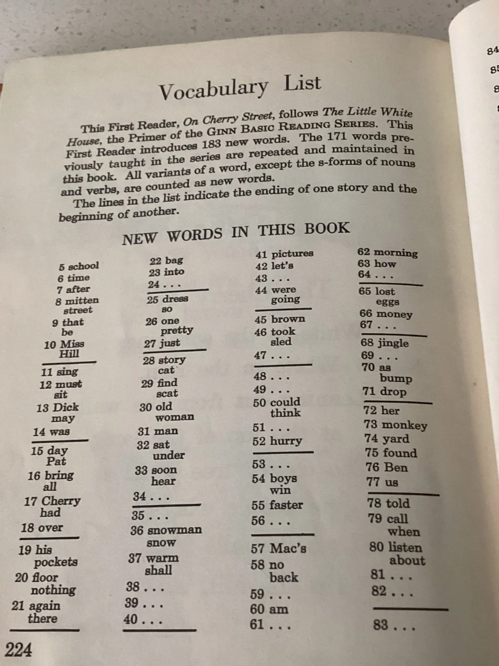 Vtg. Children’s book titled On Cherry Street, a school textbook first published